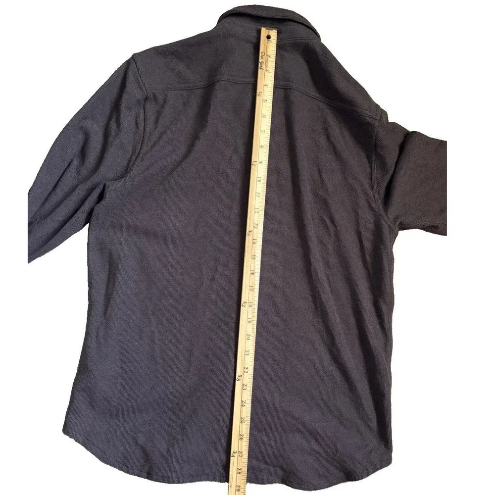 J.Crew Long Sleeve Texture Sweater Workshirt Shirt Men S Brown Cotton Poly Blend